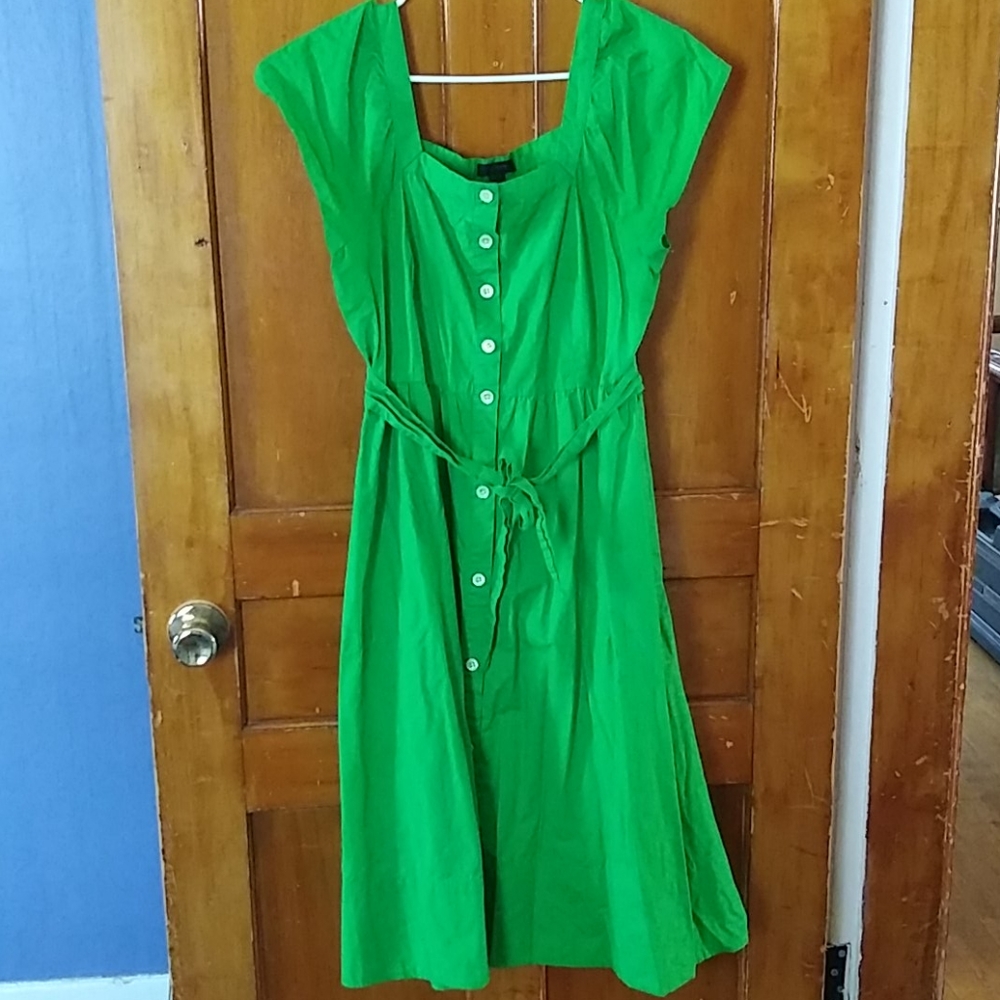 J Crew button up midi dress